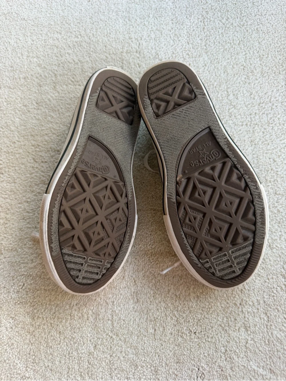 Converse Chuck Taylors Kids Metallic Silver Low Top Sneakers 12.5
